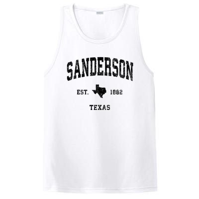 Sanderson Texas Tx Vintage Established Athletic Sports Design PosiCharge Competitor Tank