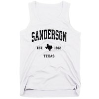 Sanderson Texas Tx Vintage Established Athletic Sports Design Tank Top