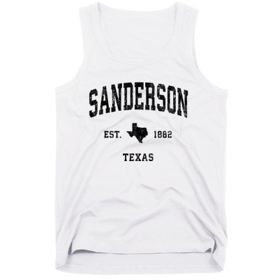 Sanderson Texas Tx Vintage Established Athletic Sports Design Tank Top