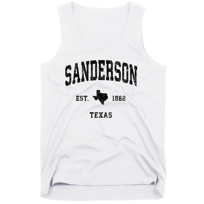 Sanderson Texas Tx Vintage Established Athletic Sports Design Tank Top