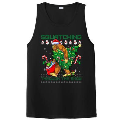 Squatching Through The Snow Squatch Santa Bigfoot PosiCharge Competitor Tank