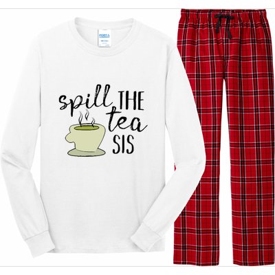 Spill The Tea Sis Long Sleeve Pajama Set