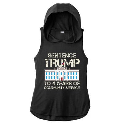 Sentence Trump To 4 Years Of Community Service Ladies PosiCharge Tri-Blend Wicking Draft Hoodie Tank