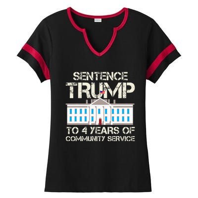 Sentence Trump To 4 Years Of Community Service Ladies Halftime Notch Neck Tee