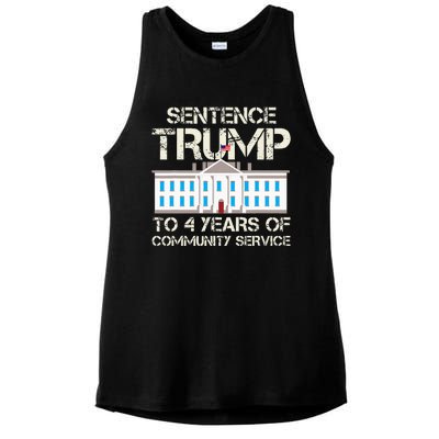 Sentence Trump To 4 Years Of Community Service Ladies PosiCharge Tri-Blend Wicking Tank