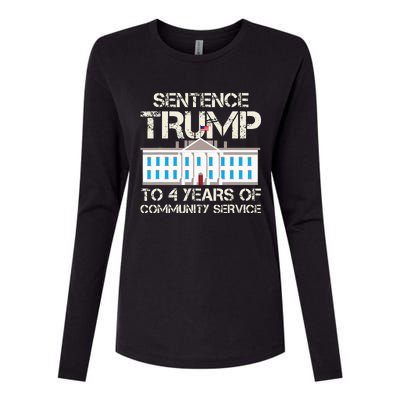 Sentence Trump To 4 Years Of Community Service Womens Cotton Relaxed Long Sleeve T-Shirt