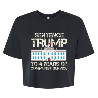 Sentence Trump To 4 Years Of Community Service Bella+Canvas Jersey Crop Tee