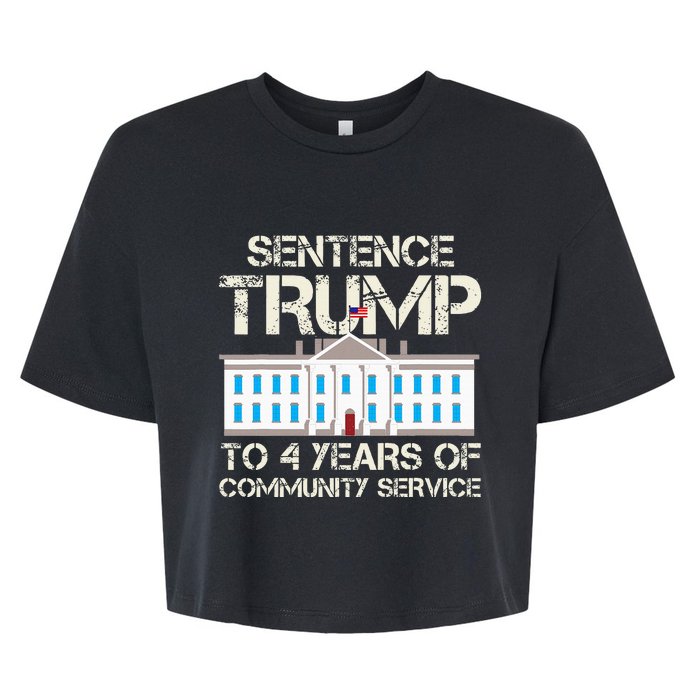 Sentence Trump To 4 Years Of Community Service Bella+Canvas Jersey Crop Tee