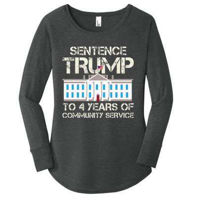 Sentence Trump To 4 Years Of Community Service Women's Perfect Tri Tunic Long Sleeve Shirt