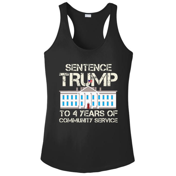 Sentence Trump To 4 Years Of Community Service Ladies PosiCharge Competitor Racerback Tank