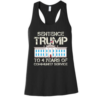 Sentence Trump To 4 Years Of Community Service Women's Racerback Tank