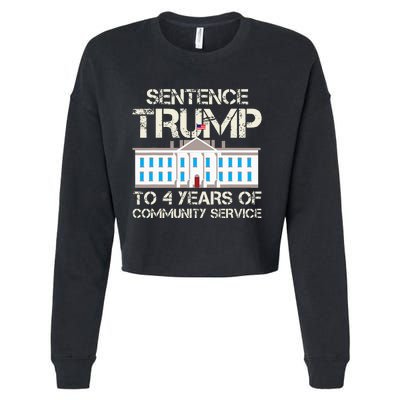 Sentence Trump To 4 Years Of Community Service Cropped Pullover Crew