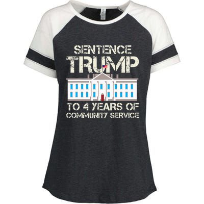 Sentence Trump To 4 Years Of Community Service Enza Ladies Jersey Colorblock Tee