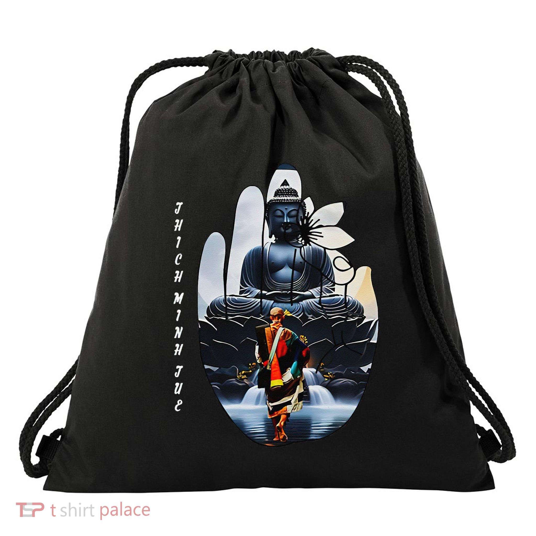 Su Thay Thich Minh Tue Buddhist Monks Drawstring Bag