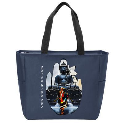 Su Thay Thich Minh Tue Buddhist Monks Zip Tote Bag