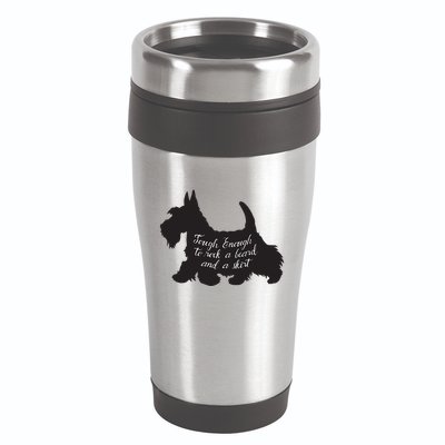 Scottish Terrier Tough Enough To Rock A Beard And A Skirt 16oz Travel Tumbler