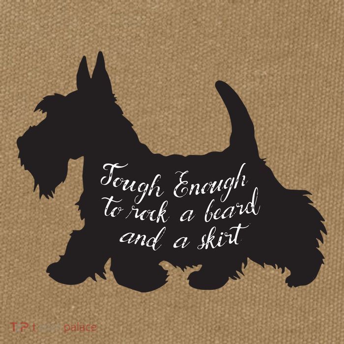 Scottish Terrier Tough Enough To Rock A Beard And A Skirt Cotton Canvas Backpack