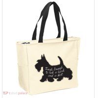 Scottish Terrier Tough Enough To Rock A Beard And A Skirt Zip Tote Bag