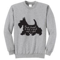 Scottish Terrier Tough Enough To Rock A Beard And A Skirt Tall Sweatshirt