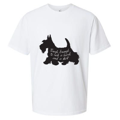 Scottish Terrier Tough Enough To Rock A Beard And A Skirt Sueded Cloud Jersey T-Shirt
