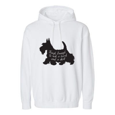 Scottish Terrier Tough Enough To Rock A Beard And A Skirt Garment-Dyed Fleece Hoodie