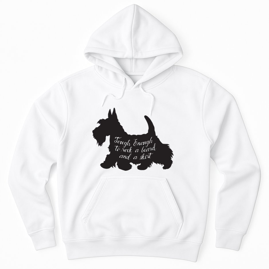 Scottish Terrier Tough Enough To Rock A Beard And A Skirt Hoodie