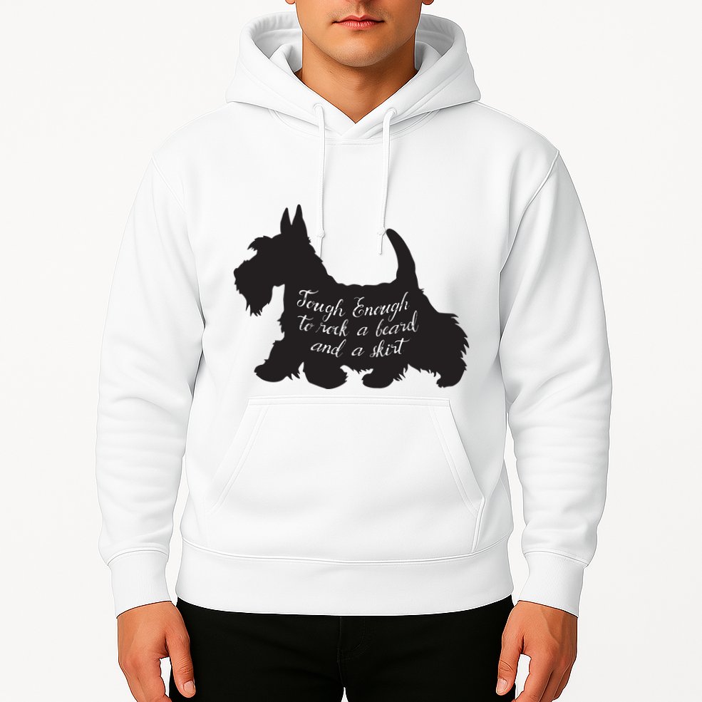 Scottish Terrier Tough Enough To Rock A Beard And A Skirt Hoodie