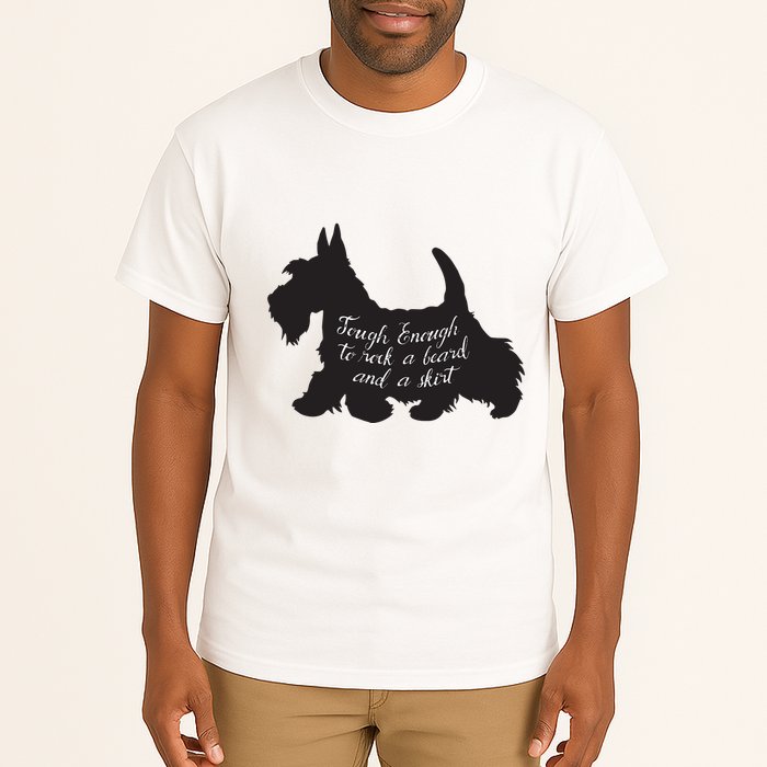 Scottish Terrier Tough Enough To Rock A Beard And A Skirt Tall T-Shirt
