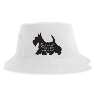 Scottish Terrier Tough Enough To Rock A Beard And A Skirt Sustainable Bucket Hat