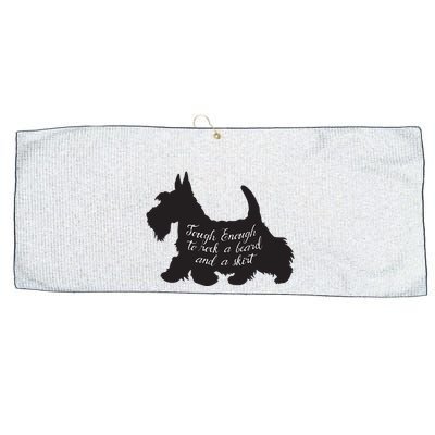 Scottish Terrier Tough Enough To Rock A Beard And A Skirt Large Microfiber Waffle Golf Towel