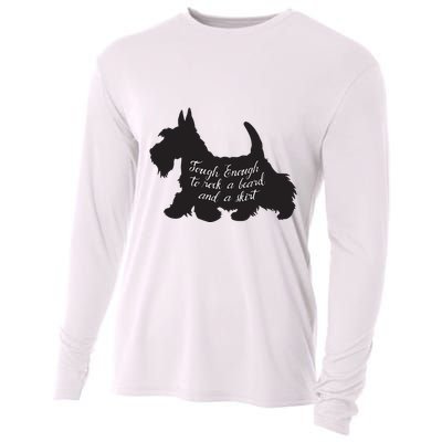 Scottish Terrier Tough Enough To Rock A Beard And A Skirt Cooling Performance Long Sleeve Crew