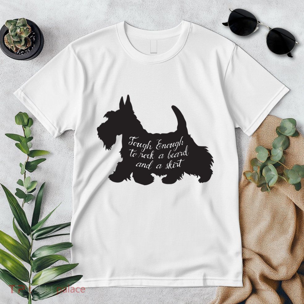 Scottish Terrier Tough Enough To Rock A Beard And A Skirt Premium T-Shirt