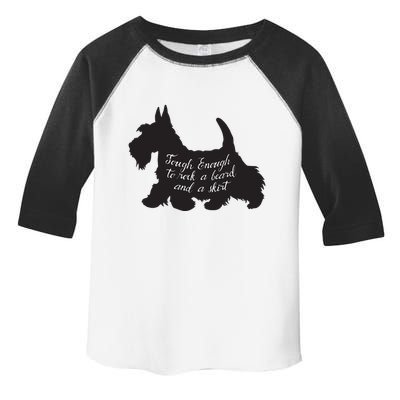 Scottish Terrier Tough Enough To Rock A Beard And A Skirt Toddler Fine Jersey T-Shirt