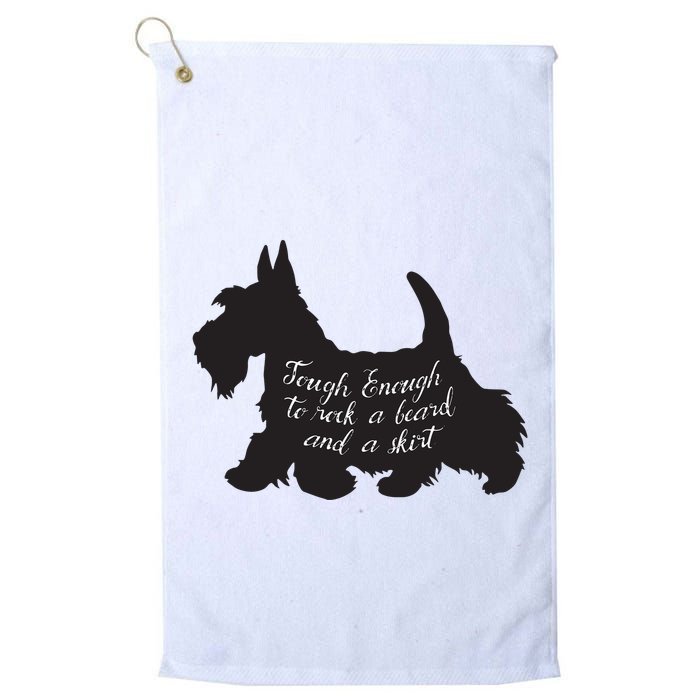 Scottish Terrier Tough Enough To Rock A Beard And A Skirt Golf Towel