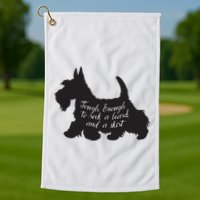 Scottish Terrier Tough Enough To Rock A Beard And A Skirt Golf Towel