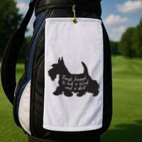 Scottish Terrier Tough Enough To Rock A Beard And A Skirt Golf Towel