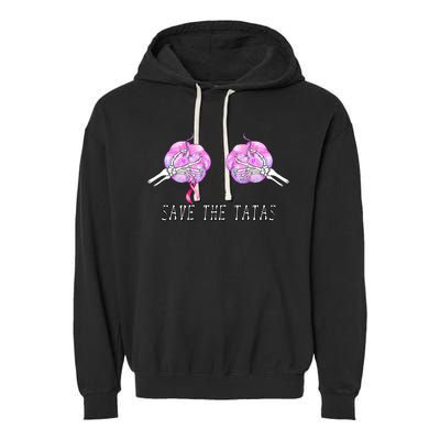 Save The TaTas Halloween Breast Cancer Awareness Garment-Dyed Fleece Hoodie