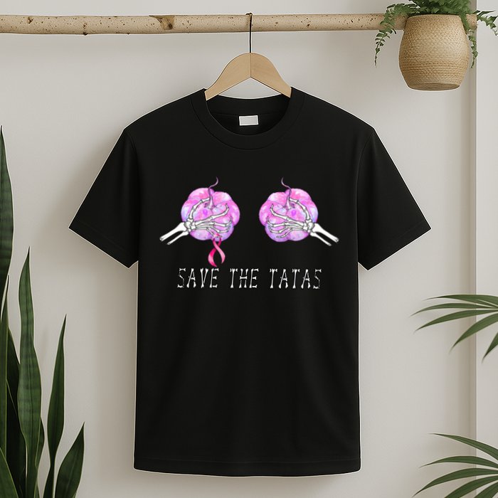 Save The TaTas Halloween Breast Cancer Awareness T-Shirt