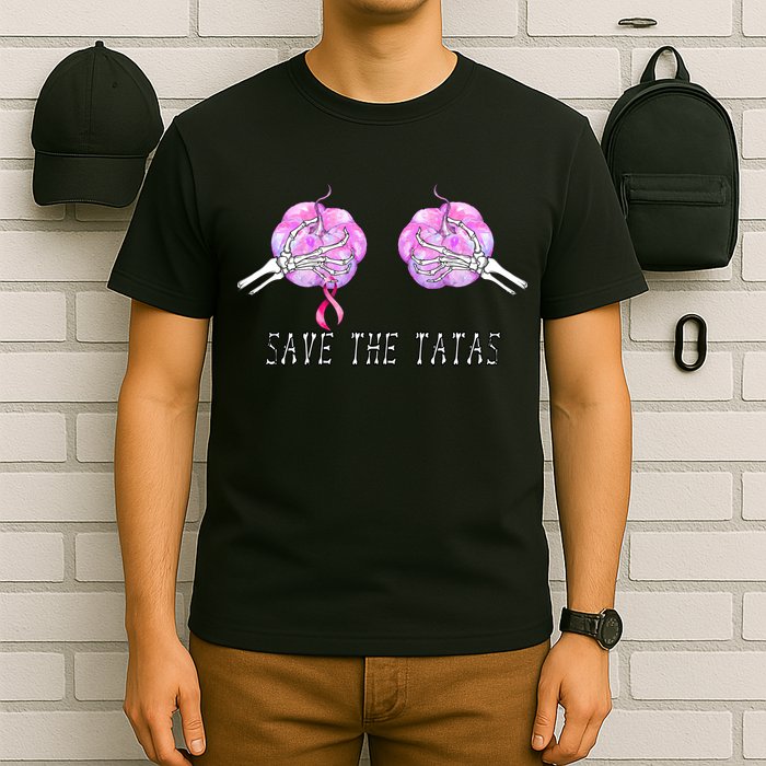 Save The TaTas Halloween Breast Cancer Awareness T-Shirt