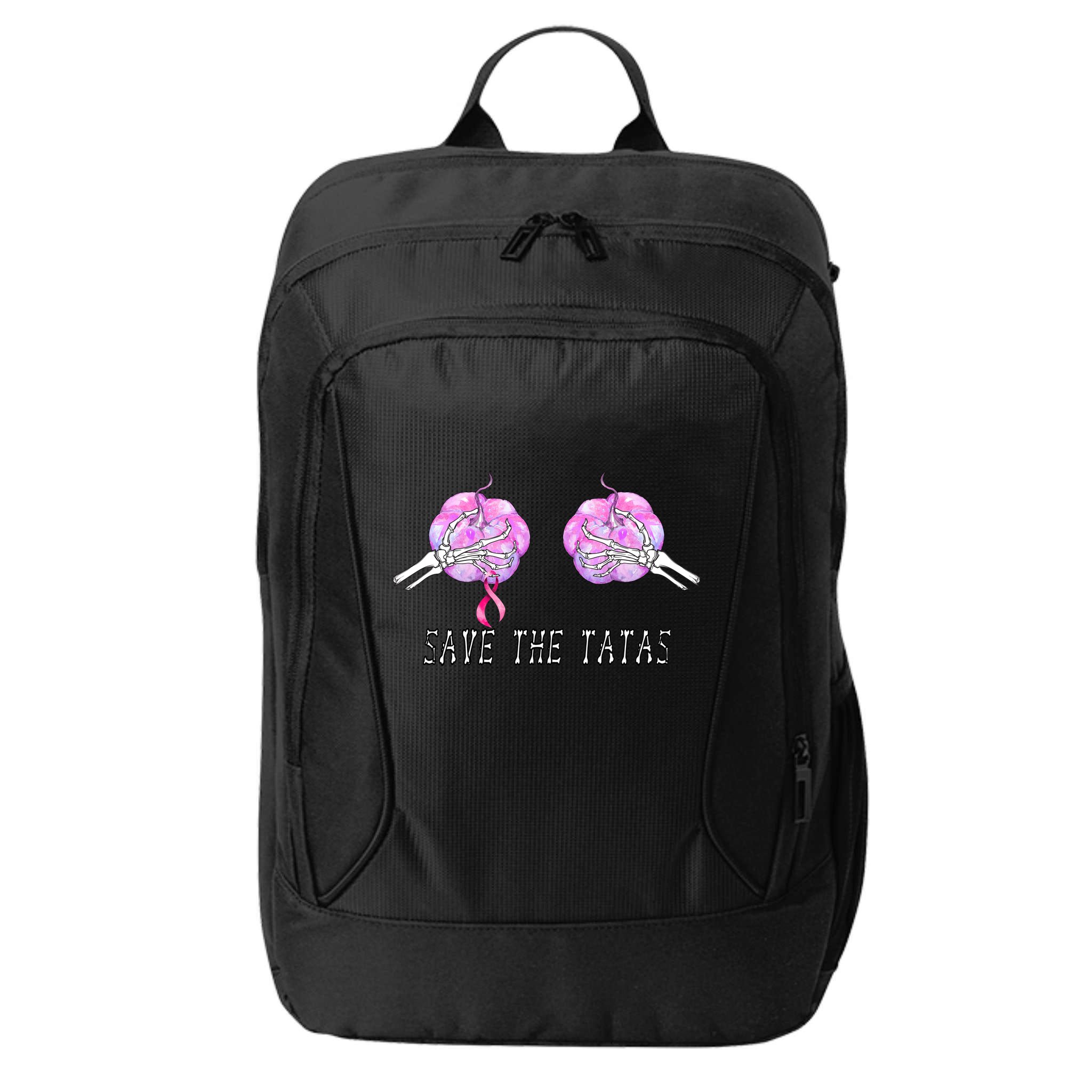 Save The TaTas Halloween Breast Cancer Awareness City Backpack