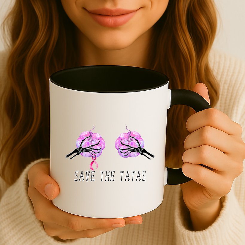Save The TaTas Halloween Breast Cancer Awareness Mug