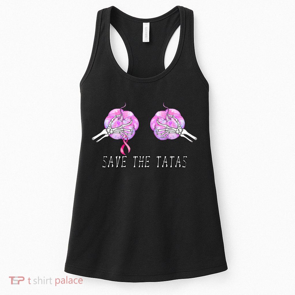 Save The TaTas Halloween Breast Cancer Awareness Womens Tank Top