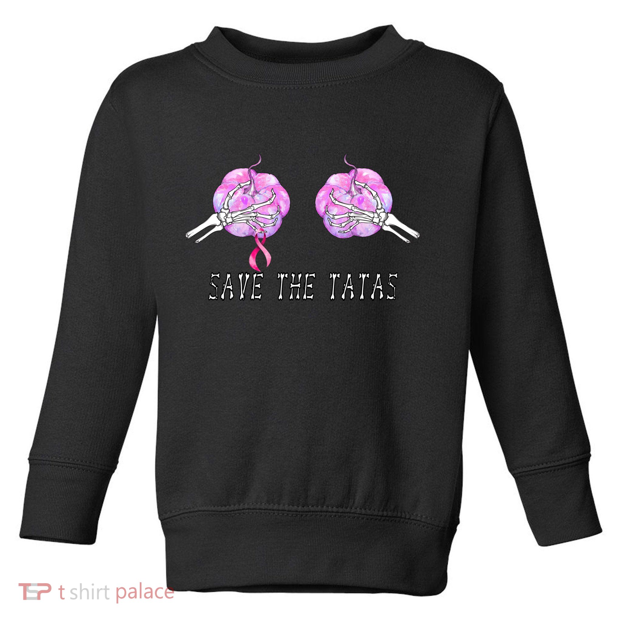 Save The TaTas Halloween Breast Cancer Awareness Toddler Sweatshirt
