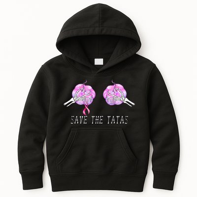 Save The TaTas Halloween Breast Cancer Awareness Kids Hoodie