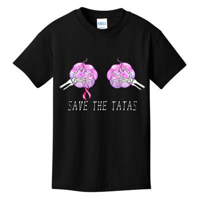 Save The TaTas Halloween Breast Cancer Awareness Kids T-Shirt