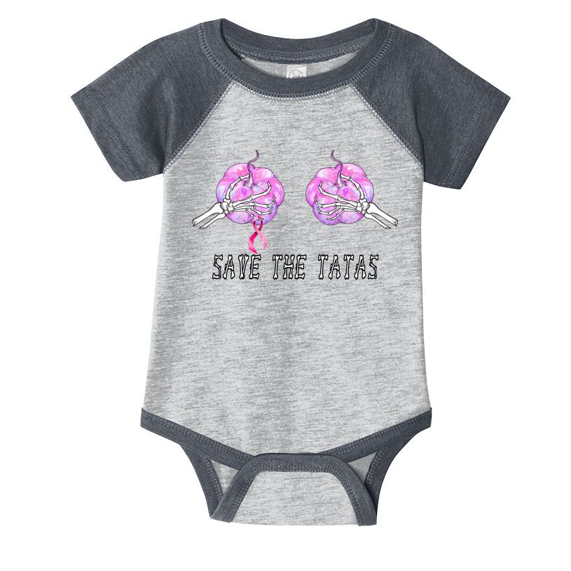 Save The TaTas Halloween Breast Cancer Awareness Infant Baby Jersey Bodysuit