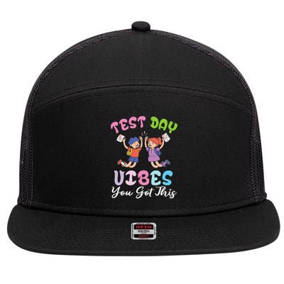 Student Together Test Day Vibes You Got This Teacher 7 Panel Mesh Trucker Snapback Hat