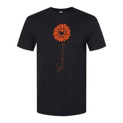 Sunflower Turkey Thanksgiving Day Funny Fall Autumn Flower Softstyle® CVC T-Shirt