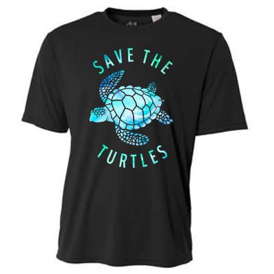 Save The Turtles Sea Turtle Tie Dye Ocean Wildlife Earth Day Cooling Performance Crew T-Shirt