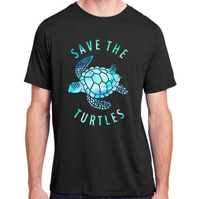 Save The Turtles Sea Turtle Tie Dye Ocean Wildlife Earth Day Adult ChromaSoft Performance T-Shirt